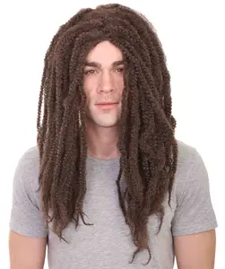 Jamaican Rasta Dreadlock Wig for Men – Perfect for Halloween, Cosplay, and Party Looks, Brown
