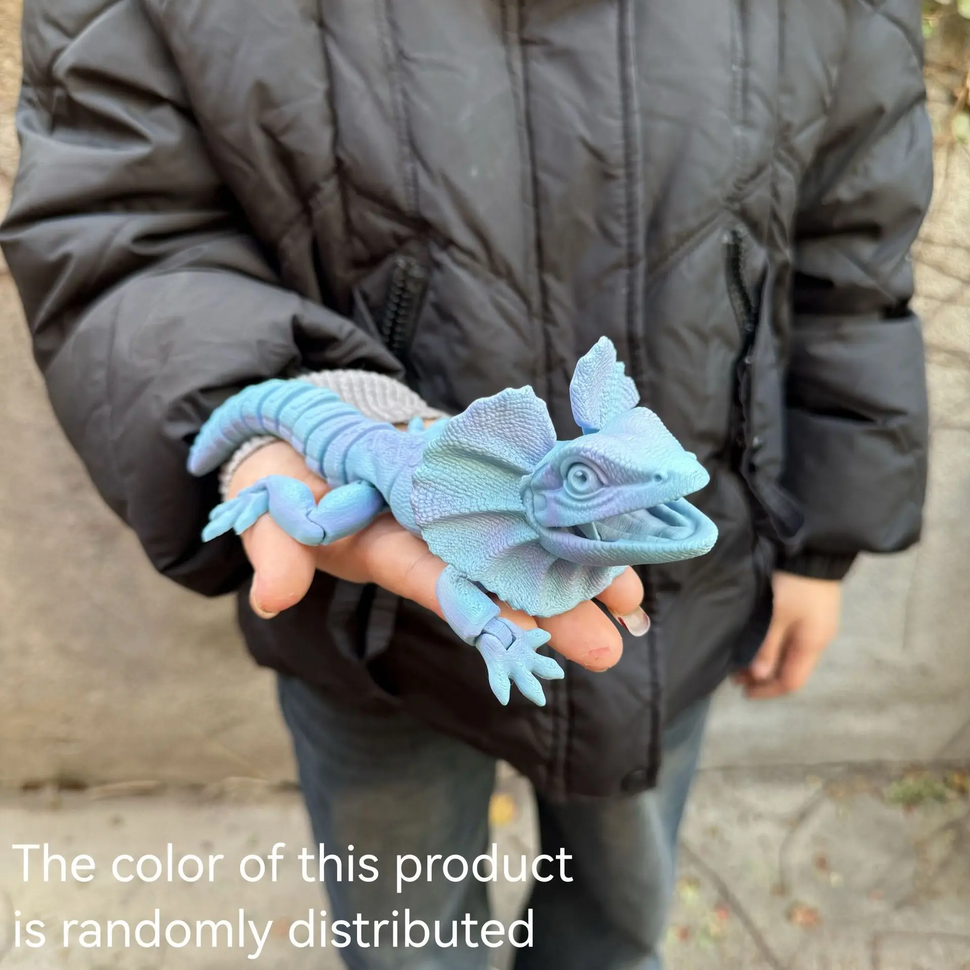 3D Printed Frilled Lizard Toy Articulated Full Body Movable Joints Animal Figurine Birthday Gift 3D Printed Frilled Lizard Toy Articulated Full Body Movable Joints Animal Figurine Birthday Gift