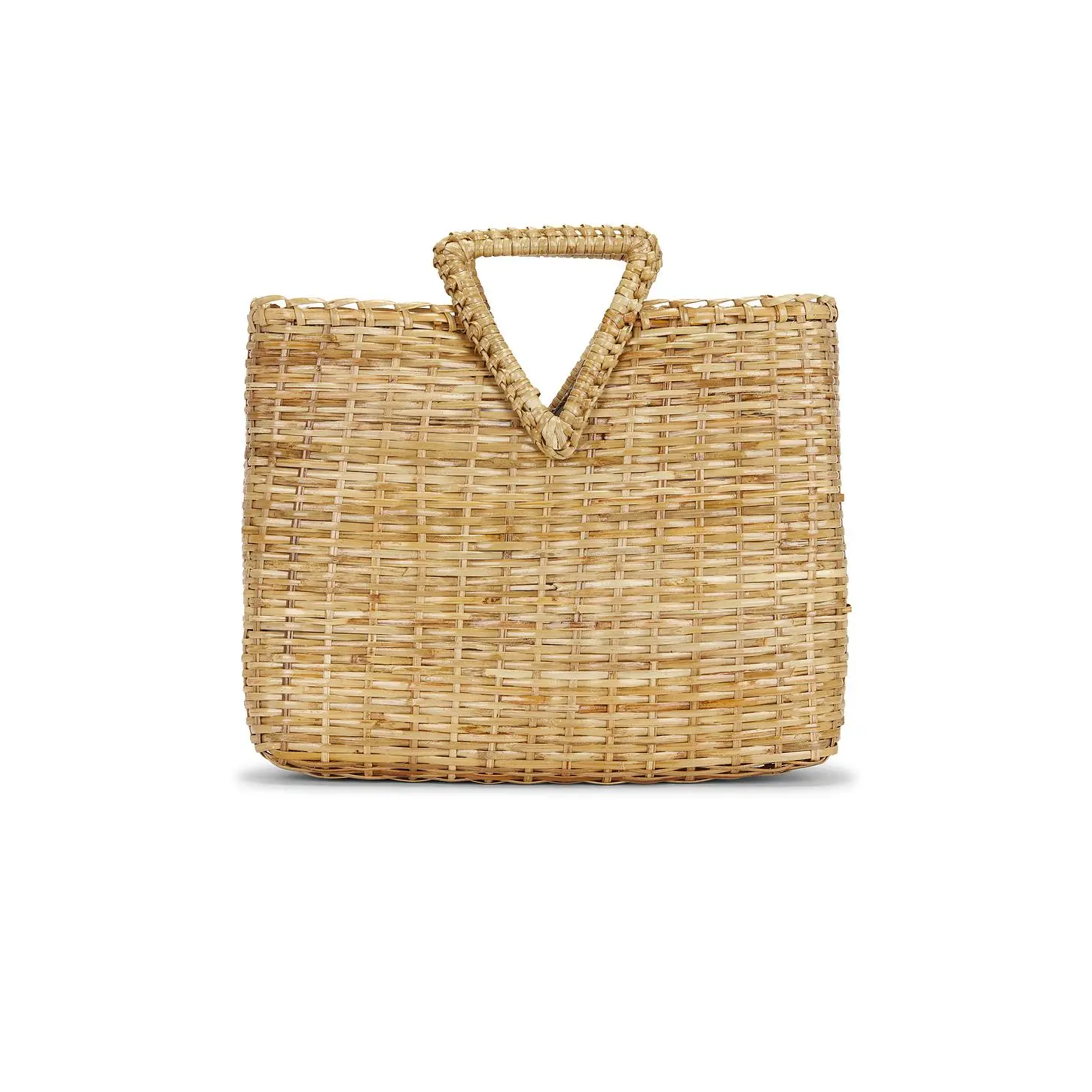 Veronica Beard Bamboo Vesper Tote Bag in Natural Wicker