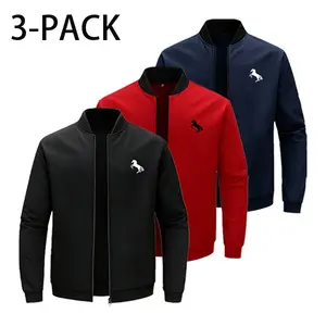 Men's Casual Fashion Simple Jacket Outdoor Sports Trendy Cardigan Coat Menswear Long Sleeve