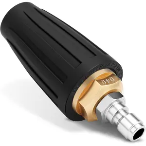 Turbo Nozzle Pressure Washer, Premium 4000 PSI Max Rotating Pressure Washer Nozzle Tips with 1/4 Quick Connect for Cleaning Driveway, Brick, Concrete, Patio, Vinyl Surface, 4.0 GPM 4.0 Orifice