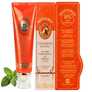 MasterMedi 4-in-1 Formula with 10% Nano Hydroxyapatite Toothpaste (nHA), Probiotic, PAP & Xylitol. Fluoride & SLS Free. Whitening and Enamel Support, Gentle for Sensitive Teeth  – Fresh Mint
