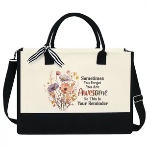 Sometimes You Forget You Are Awesome So This Is Your Reminder Tote Bag - Motivation Bag, Christmas Gifts For Women, 13 Oz Canvas Tote Bag with Zipper