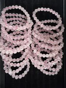 Kari(10144)gc.Rose quartz bracelet,20pcs for $30