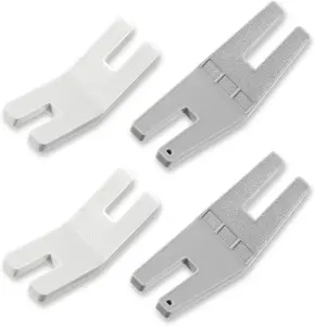 Ajcotahm 4PCS Hump Jumper Sewing Tool Set Large + Small Seam Aid & Rolled Hemmer Foot Essential Sewing Accessories and Tools