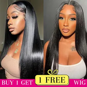 NEW[Combo sale 28"&22"]''Buy 1 get 2'' 13x4 Straight Lace Front Wigs Human Hair for Women 180 Density HD Transparent Lace Frontal Wigs For Women