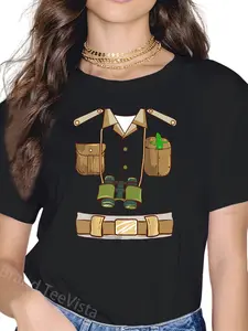 100% Cotton Unisex Zookeeper Safari Costume Explorer Safari Guide Halloween T-Shirt