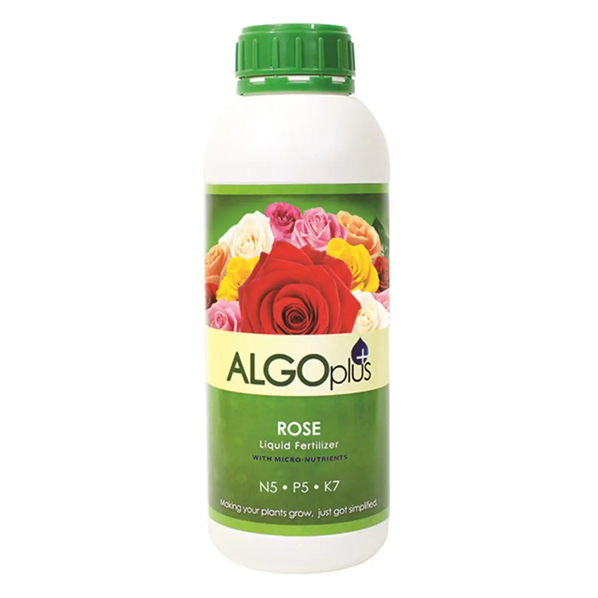 212 MAIN AlgoPlus 536 Concentrated Rose Liquid Fertilizer - 1L Concentrated Mix, Blackspot-Resistant, Bloom-Stimulating Garden Soil Supplement, 1 Litre, Concentrated Liquid
