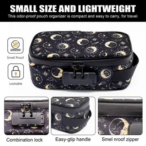 Lockable Smell-Resistant Travel Organizer Bag, AdiustableStorage,Storage bag For Home and Travel
