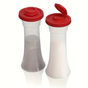 2 Large Salt and Pepper Shakers, Moisture-Proof Salt Collectors, Outdoor Kitchen, Kitchenware, Kitchen Gadgets, Travel Spice Dispenser, Seasoning, Lid, Plastic Airtight Containers