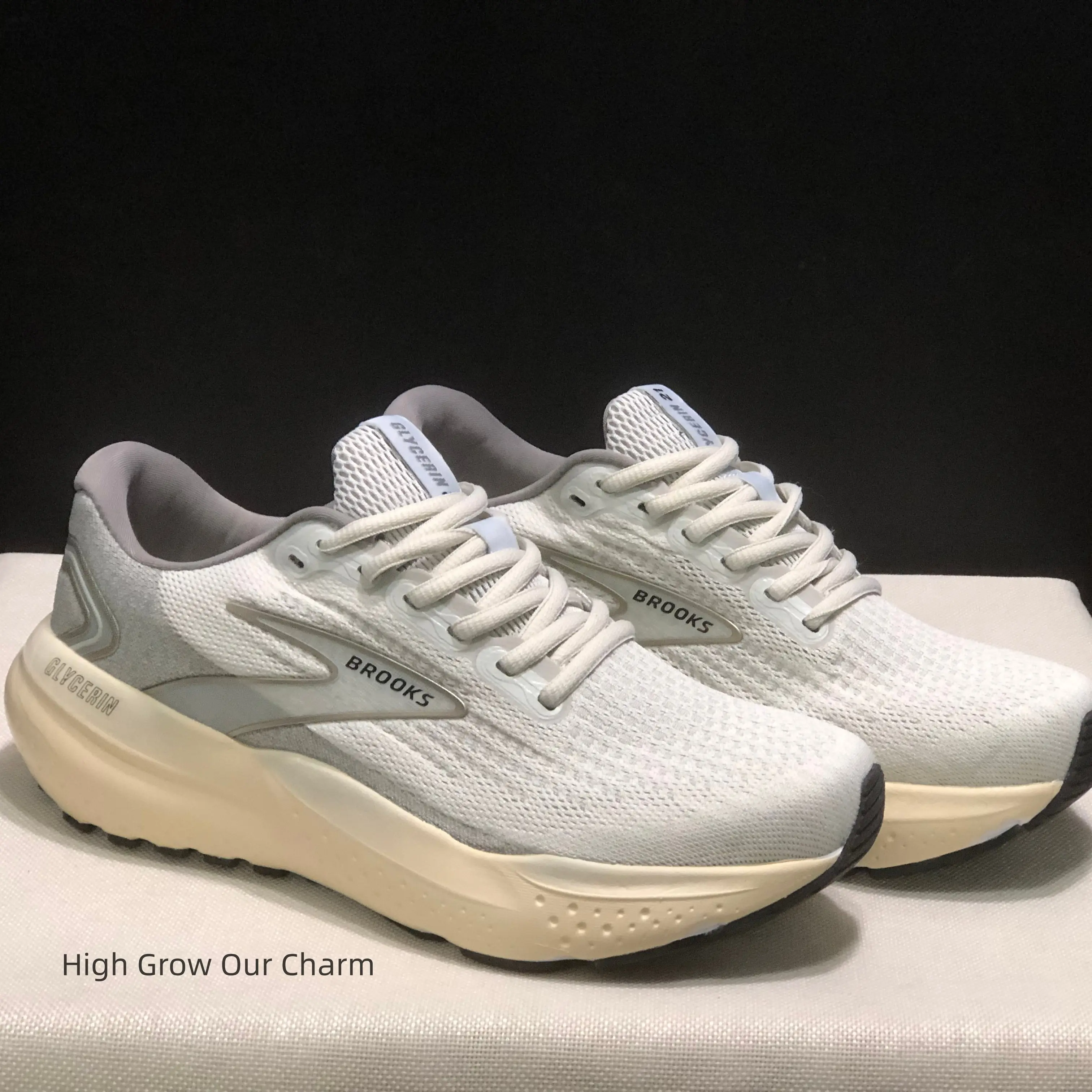 Neutral Beige Mesh Cushioned Running Shoes, Breathable Lightweight Athletic Sneakers for Long Distance Jogging, Marathon Training & Daily Wear