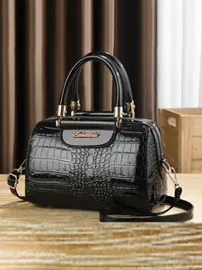 Crocodile Pattern Fashion Vintage Crossbody Bag, Multi-Functional Large Capacity, Stylish Design, New Women's Small Square Handbag