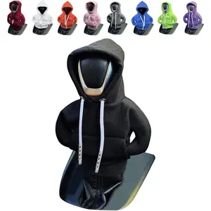 Gear Shift Hoodie, Universal Shift Knob Hoodie, 4.7 Inch Car Shifter Stick Protector Decoration, Funny Gear Shift Cover, Auto Interior Accessories Shifter Hoodie (Black)