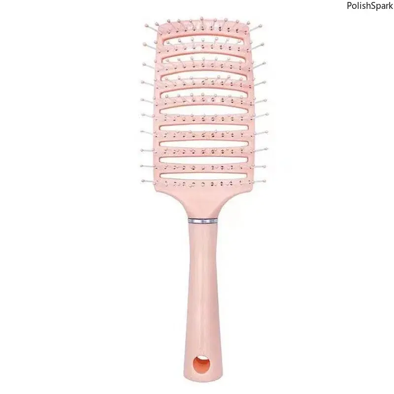 Curved Vent Hair Brush, Fast Blow Drying Detangler Massage Comb, Anti Static Hollow Out Hair Styling Brush For All Hair Types summervibes,summerwins