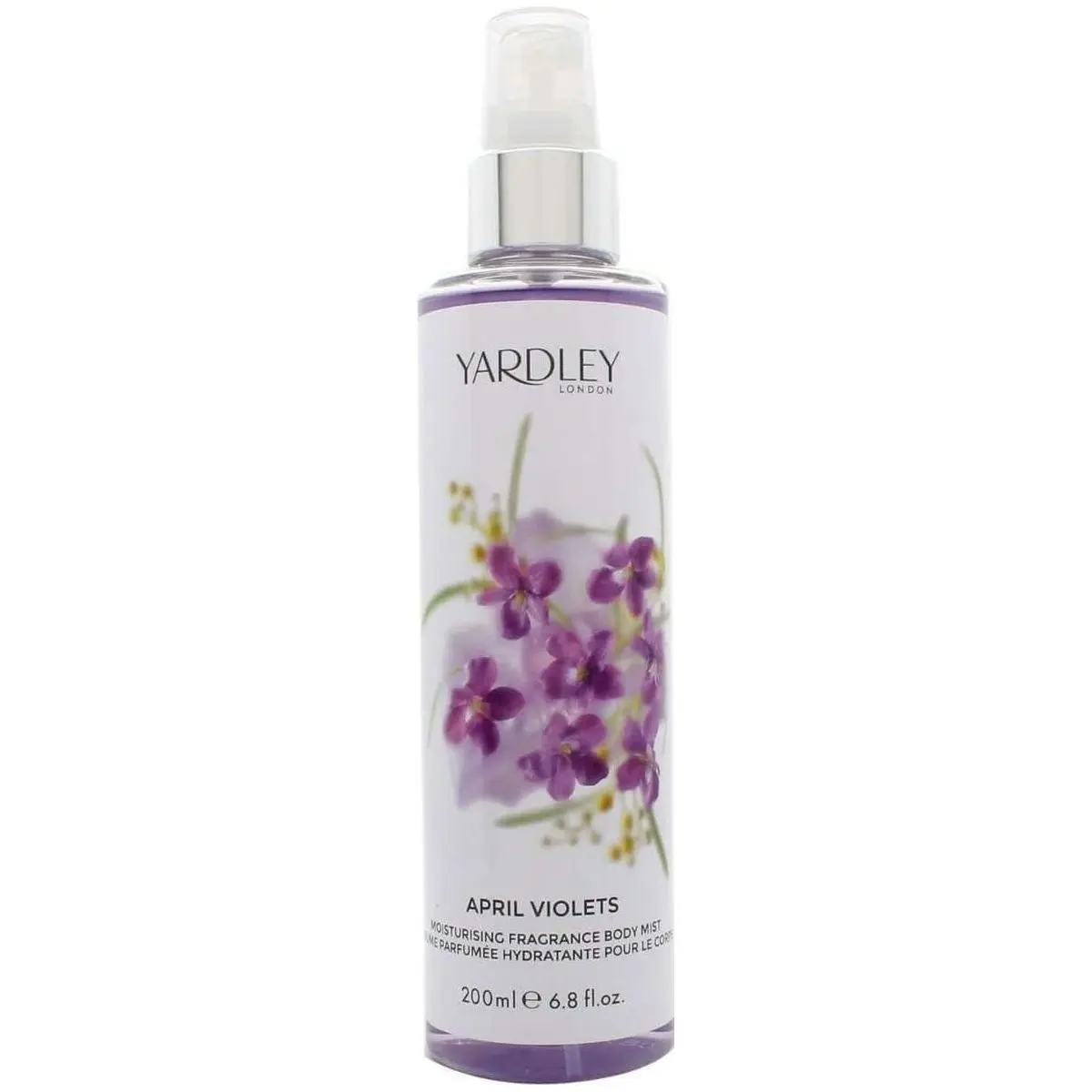 Yardley London April Violets Women's Fragrance Body Mist - 6.8 fl oz Floral Scents Perfume with Luxurious Jasmine-Lily Blend, Atomizer & Perfumed Fragrance for Women, Atomizer Women's Fragrance