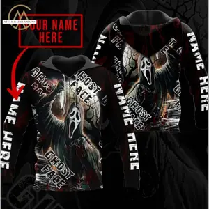 Personalized Ghostface Scream What Your Favorite Scary Movie 3D HOODIE Us Size