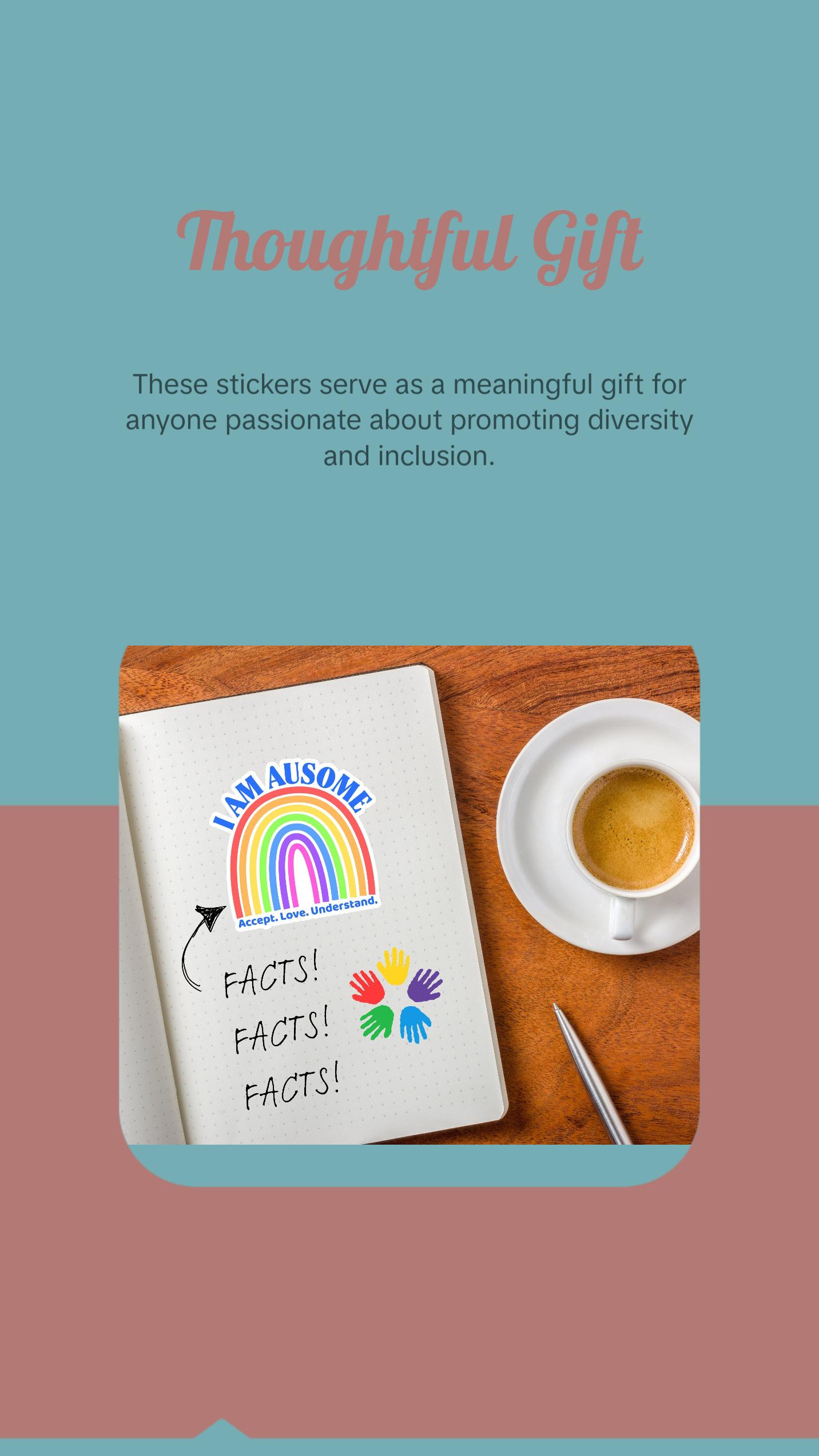 Autism Acceptance Sticker Autism Awareness Sticker ABA sticker I am ausome sticker for neurodivergent sticker neurodiversity sticker