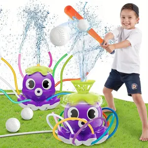 Sprinkler Baseball Toy for Kids Outdoor Play Attaches to Garden Hose Summer Lawn Game Splash Fun Water Spraying Toy