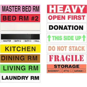Moving Labels Color Coded Packing Stickers (450Home)
