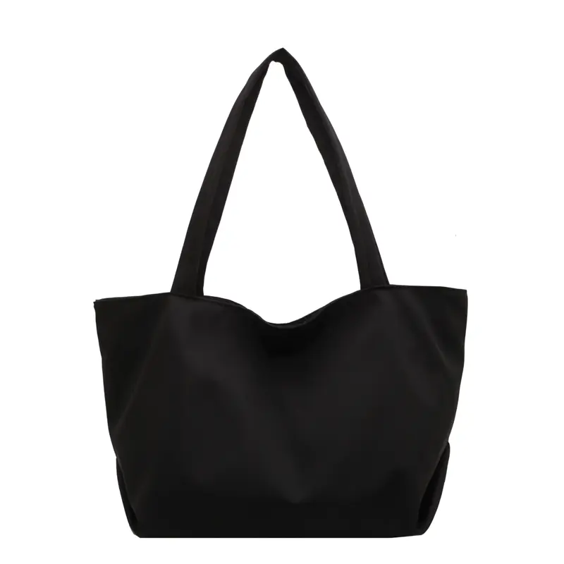 Large Black Tote Bag for Women | Minimalist Shoulder Bag Lightweight Everyday Work Travel Handbag