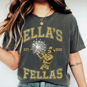 Ellas Fellas Vintage Tee T-Shirt, Matching Squad Friends Gift, Retro Outfit Graphic Tee