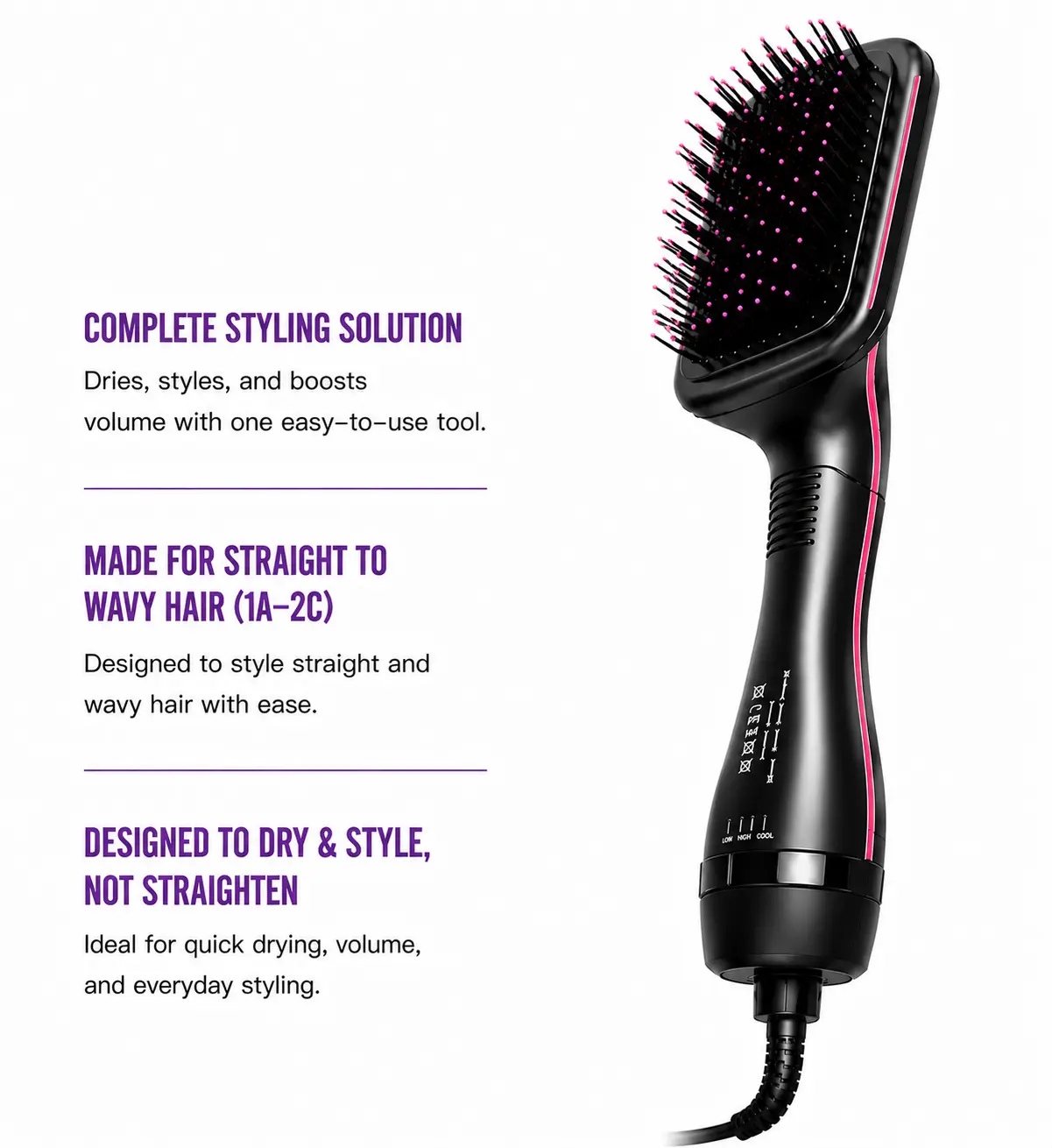 Automatic Hot Air  Comb - 2-in-1 Negative Ion Styling Tool for Home & Professional Use, Ideal Gift for Hair Styling Needs Hot Air Curling Hot Air Curler