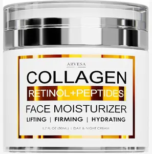 Collagen Cream - Anti Aging Face Moisturizer - Wrinkle Cream for Women and Men with Retinol, Peptides and Hyaluronic Acid - Day and Night - Best Facial Moisturizer - Neck & Décolleté Moisture Moisturizing