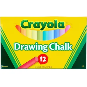 Crayola Colored Chalk - Set of 12, Ideal for Writing & Drawing