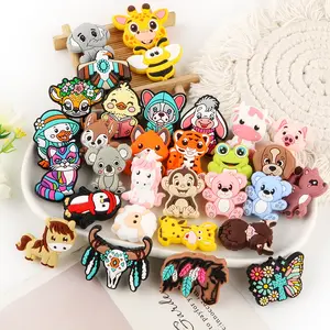 5 pieces per bag of animal-themed silicone focal beads, perfect for DIY crafts like DIY Beading Accessories, phone charms, beaded pens, keychains, and backpack accessories.