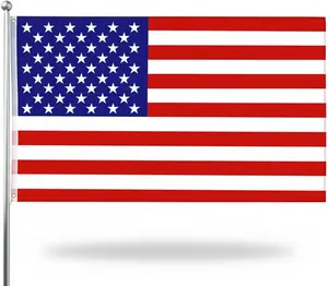 American USA Flag 3x5 Ft Embroidered 210D Oxford Fabric Country Flag, Embroidered Stars, Sewn Stripes,Vibrant Colors,Brass Grommets USA US Flags for Indoor/Outdoor