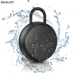 【ZEALOT】Portable wireless speaker 5W, small Bluetooth high fidelity sound and audio, outdoor IPX6 waterproof, TWS pairing, long battery life, supports USB/TF card/AUX/BT smartphones. Ideal choice for family/car/party/camping/gift giving