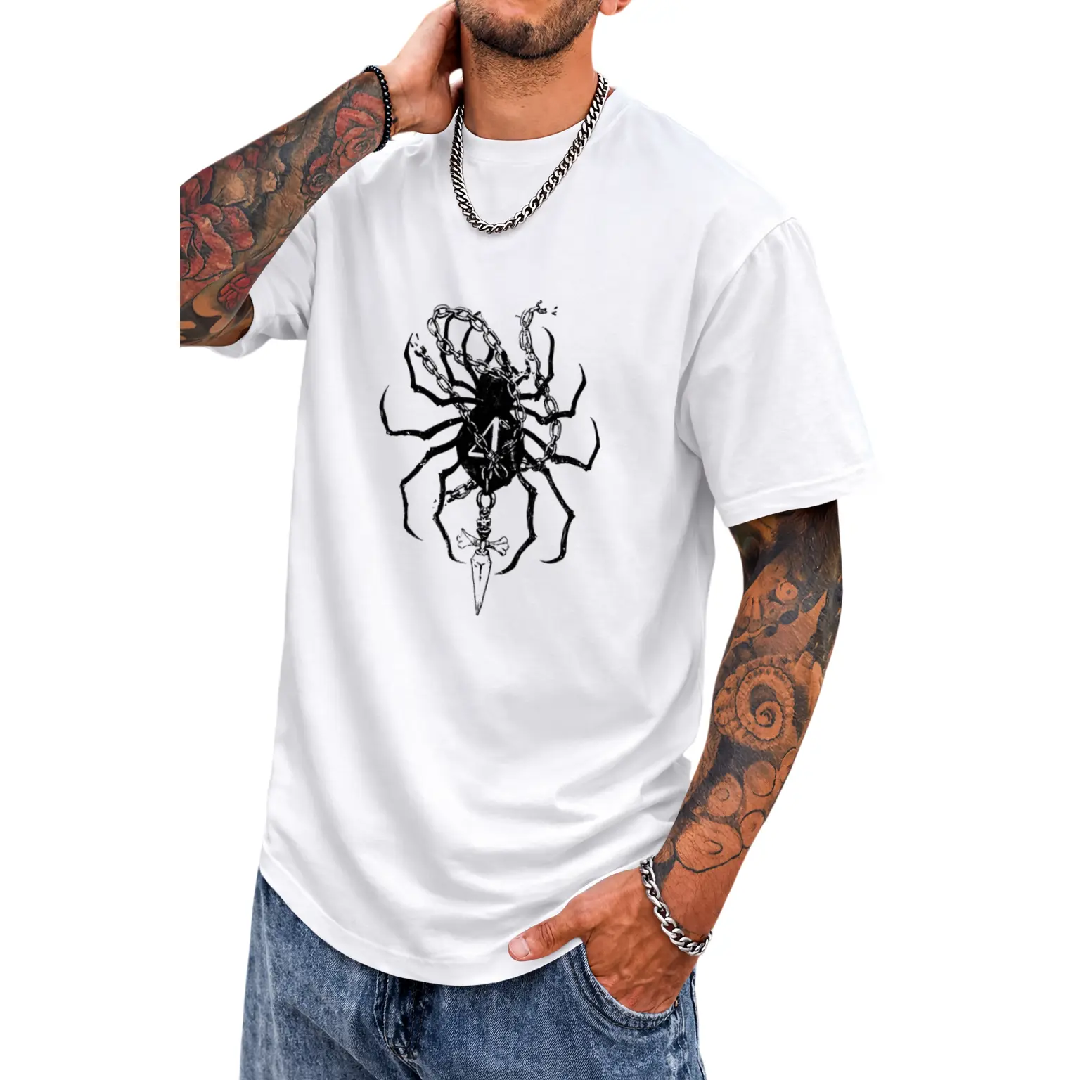 Y2k Phantom Troupe T-Shirt, Vintage Graphic Tees Gothic Grunge Y2k Emo Scene Clothes Men Streetwear,music,funny