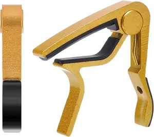 5 Core Guitar Capo for Acoustic & Electric Guitar Quick Change Kapo for 6 String Banjo Mandolin & Ukulele Fast Clip On - CAPO GLD