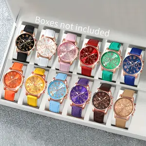 12pcs- casual and fashionable quartz watch combination set - perfect choice for daily wear and gift occasions, birthday gifts and holiday party gifts, perfect gifts for loved ones, friends and family