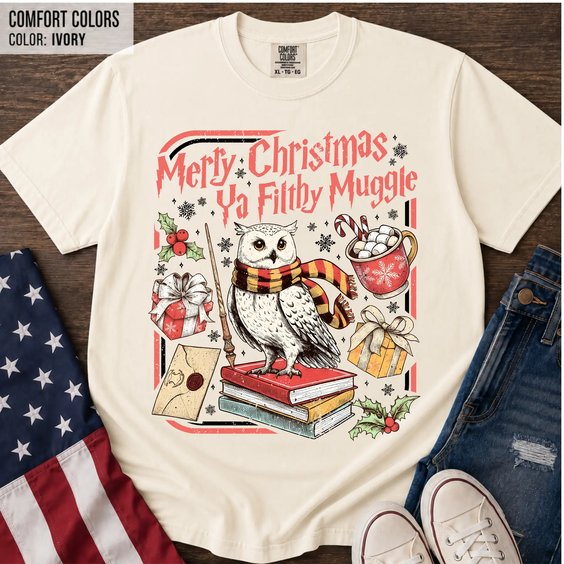 Merry And Bright Shirt,Christmas Tree Tee,Patterned Merry Shirt,Retro Christmas Top,Trendy Holiday Shirt,Red Green Christmas,Comfort Colors Ivory,Cute Holiday Tee,Christmas Party Outfit,Cozy Winter Shirt,Festive Christmas Gift,Holiday
