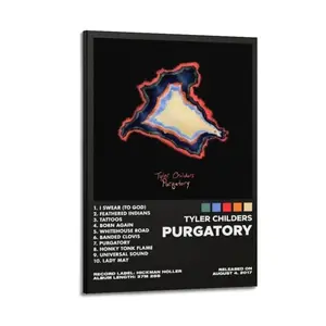 Purgatory Album Artistic Trendy Room Wall Decor, Cute And Vibrant Art Print for Bedroom, Dorm, Gaming Setup, VSCO And Aesthetic Room Makeover