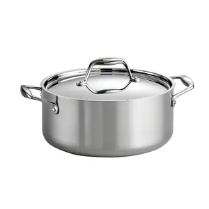 Signature 5 Quart Tri-Ply Clad Stainless Steel Covered Dutch Oven