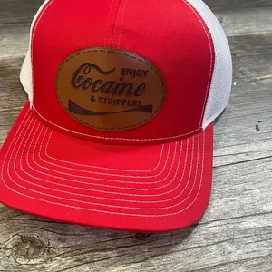 Enjoy Cocaine and Strippers patch SnapBack Red/White