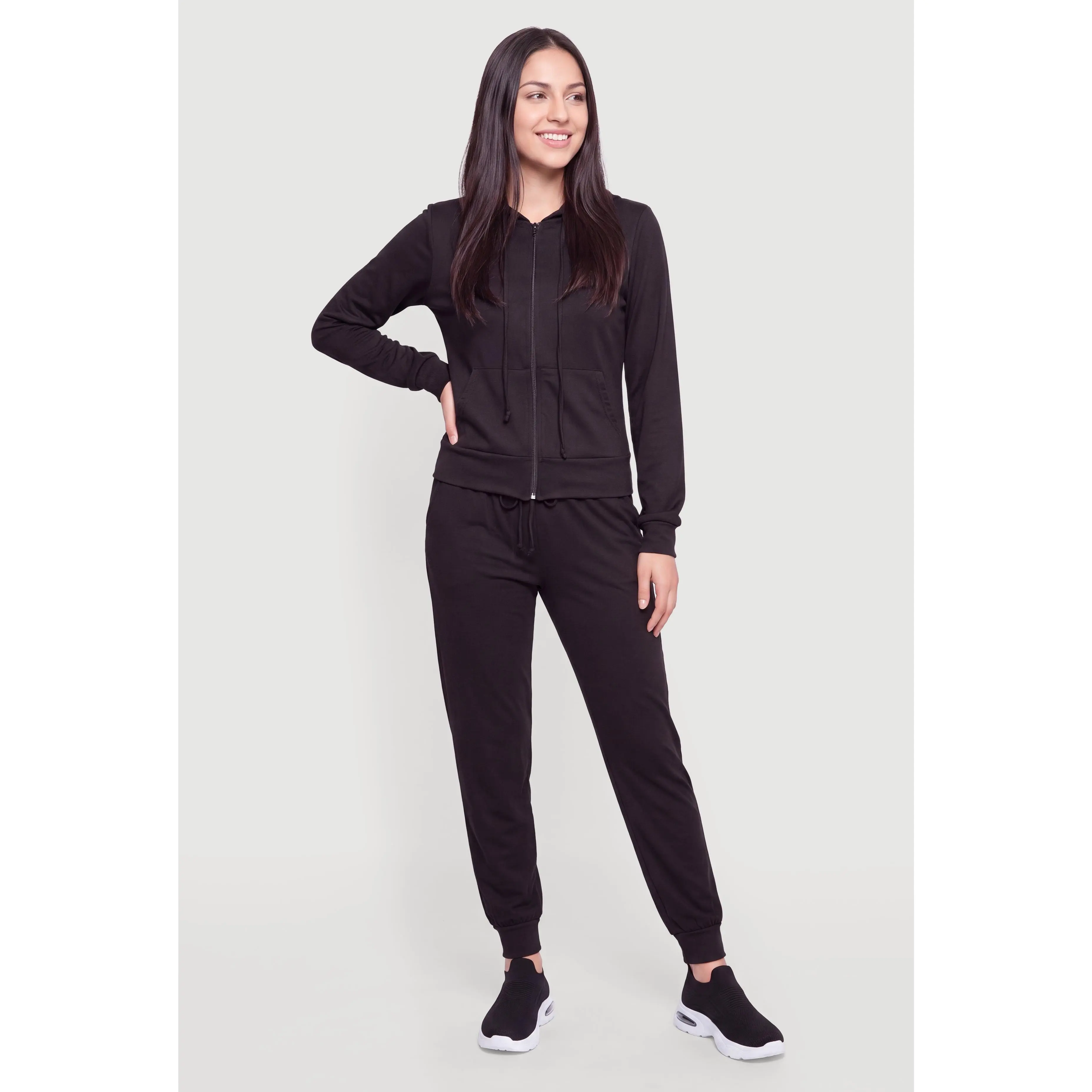 Mid Rise Drawstring Waist Joggers