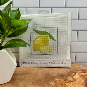 Lemons on a white background Needlepoint Kit