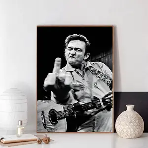 Johnny Cash Poster, Concert Poster, Black and White jurassic world rebirth poster