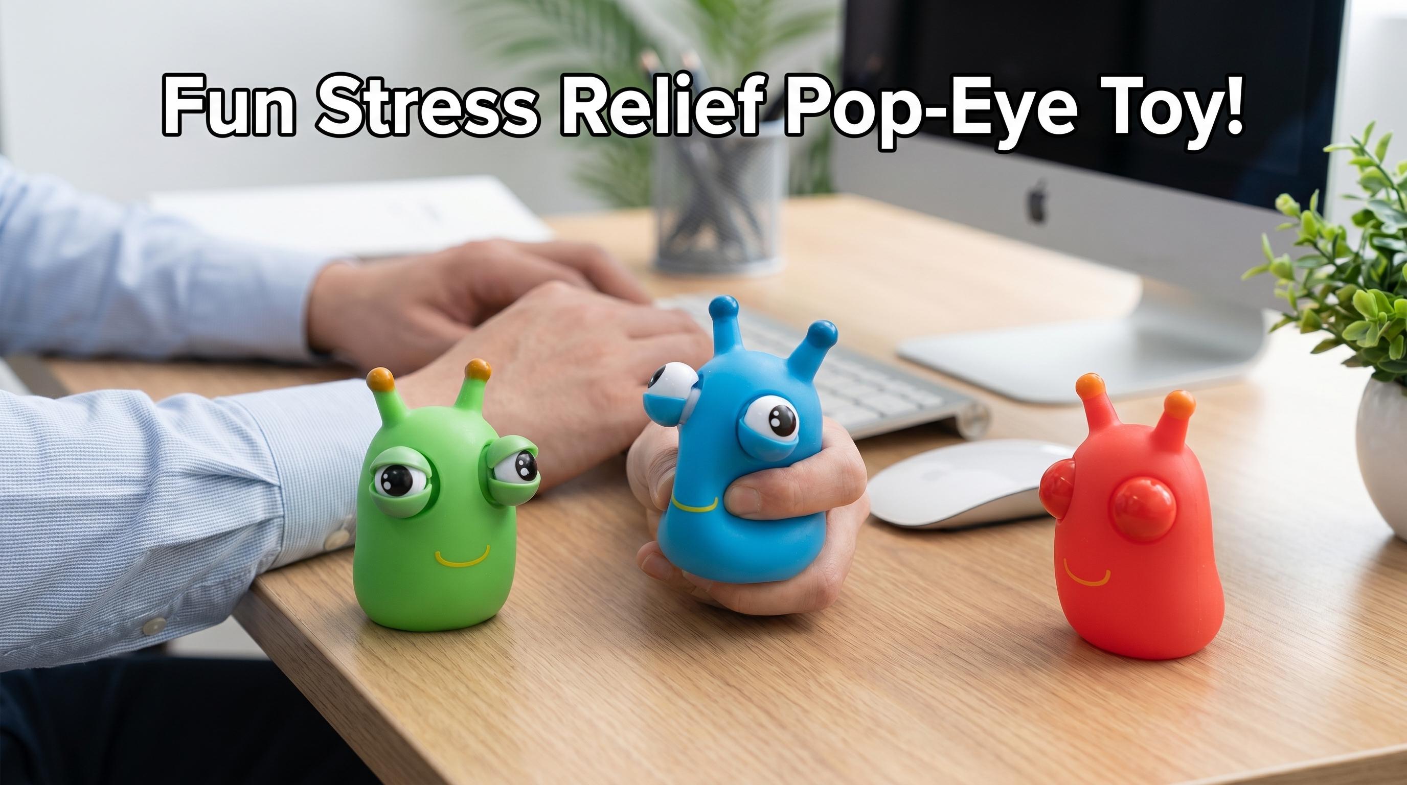 Blind box random style soft funny pop-up grass bug squeeze stress relief toy Bouncing eye bug squeeze stress relief fun toy Adult and children gifts outdoor fun