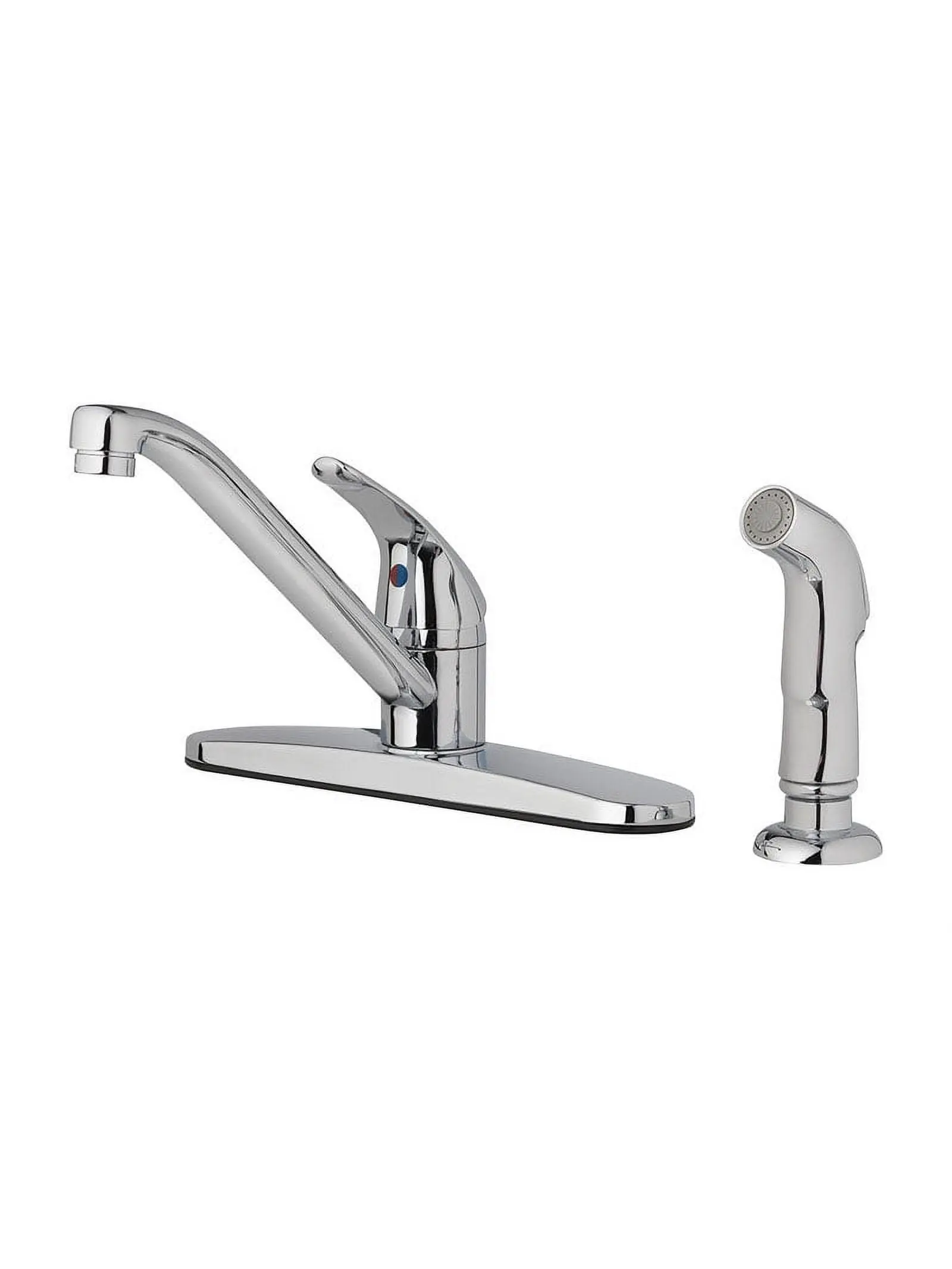 Oakbrook 4877379 One Handle Polished Chrome Kitchen Faucet with Deck Mount Spray