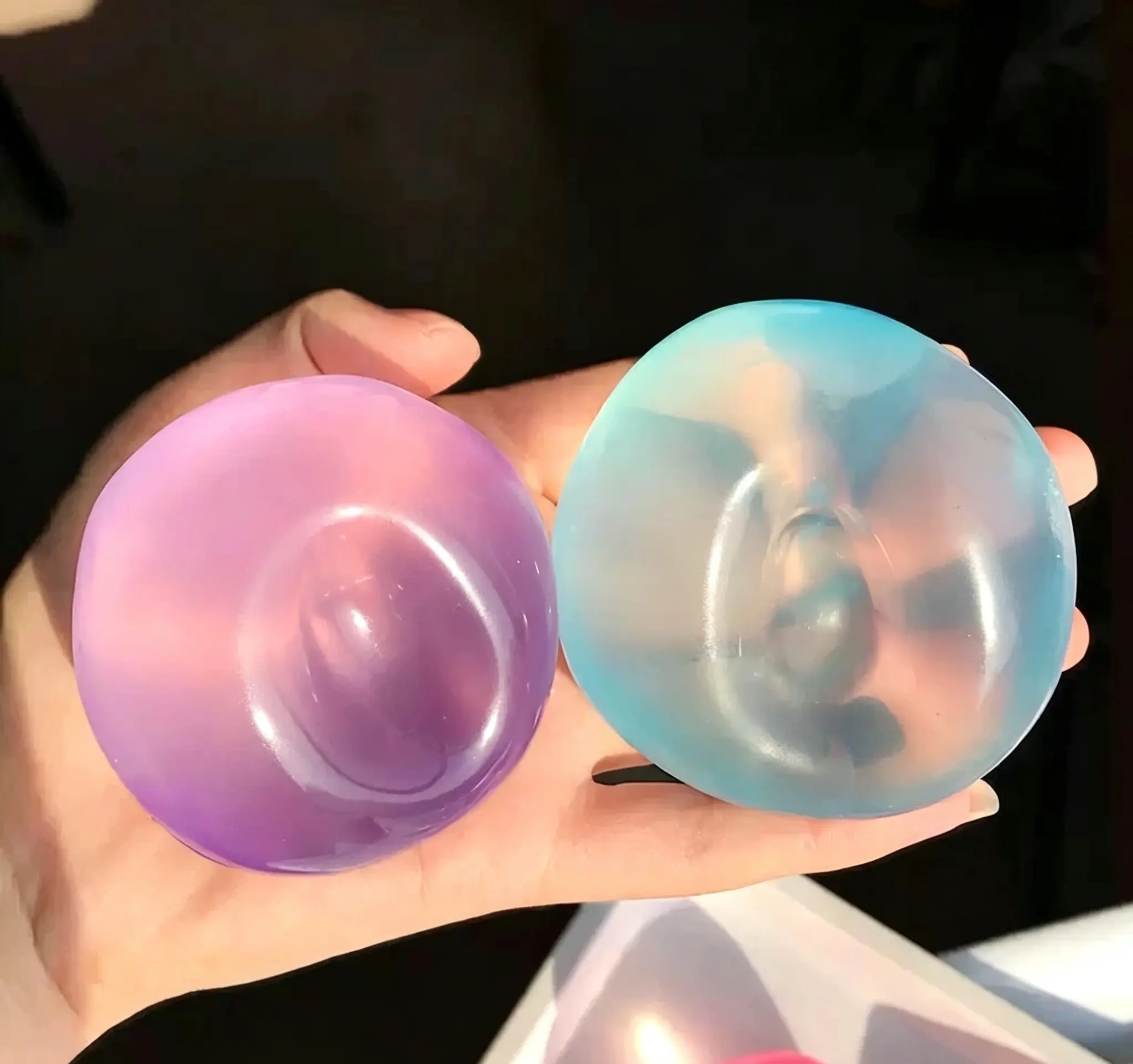 Crystal Vaseline Coconut Oil Stress Ball Moldable Non Rebound TPR Squishy Fidget Toy Clear Jelly Squeeze Toy For Anxiety Relief