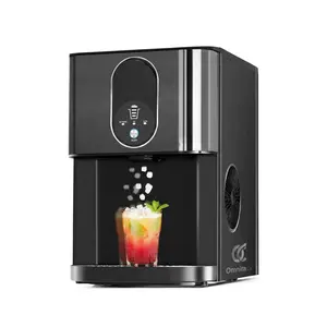 OMNIRA CO. Nugget Ice Maker Countertop - 44lbs/24H Soft Chewable Pebble Ice Machine with Dispenser - Self-Cleaning, 2.4L Water Tank, One-Click Smart Ice Maker for Home, Kitchen, Office, Bar - Black