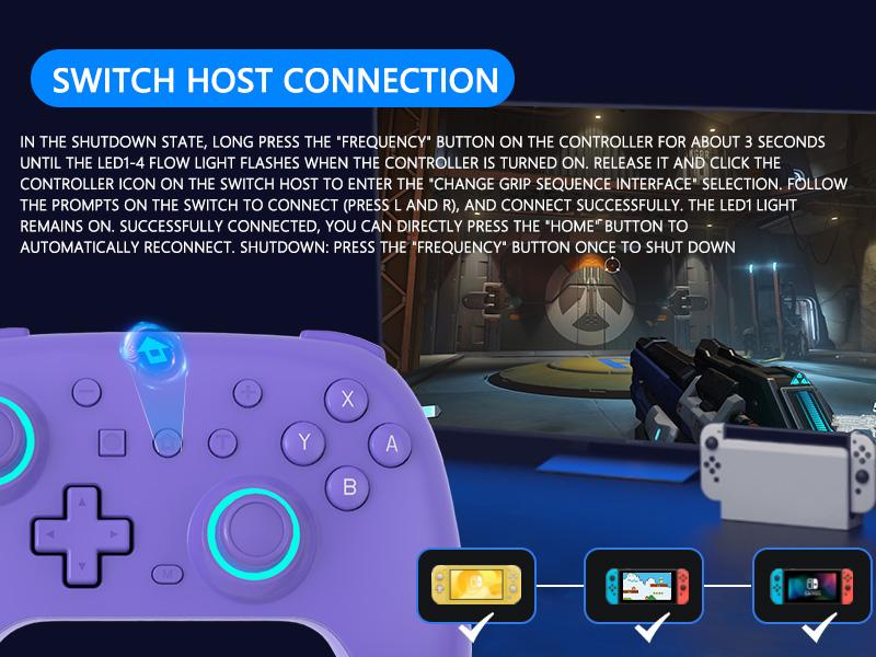 YUYIU Wind Chaser 1 Multi-Platform Wireless Controller for Switch PC Steam with Hall Effect Joystick Dual Vibration Macro Back Buttons 1000Hz Polling 6-Axis Gyro & Turbo