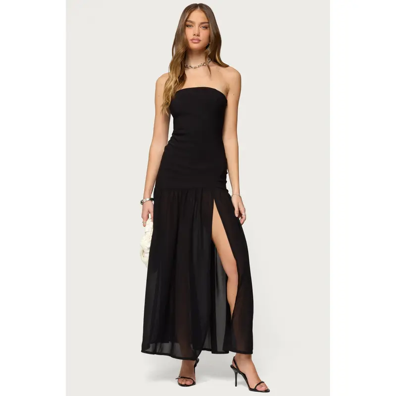 green emerald velvet dress Lydia Asymmetrical Formal Dress main image 1