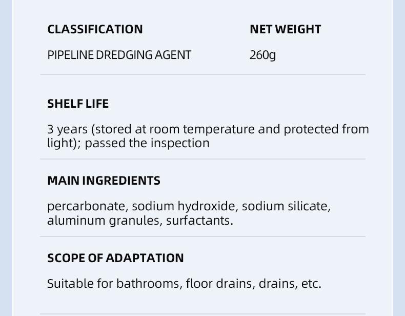 Lanwexy-Powerful Pipe Dredging Agent for Kitchen and Toilet Pipelines - Dissolves 200+ Blockages and Kills 99% of Bacteria
