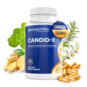 Candid-X Candida Yeast Cleanse Supplement - Healthy Digestion, Gut Balance, Sodium Caprylate, Berberine, Herbal Remedy