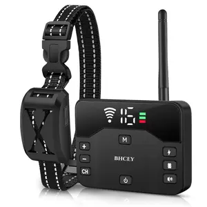2 In 1 Wireless Electric Dog Fence Waterproof Pet Shock Boundary Containment System Electric Training Collar With 2 Receiver Collars For Small Medium Large Dogs